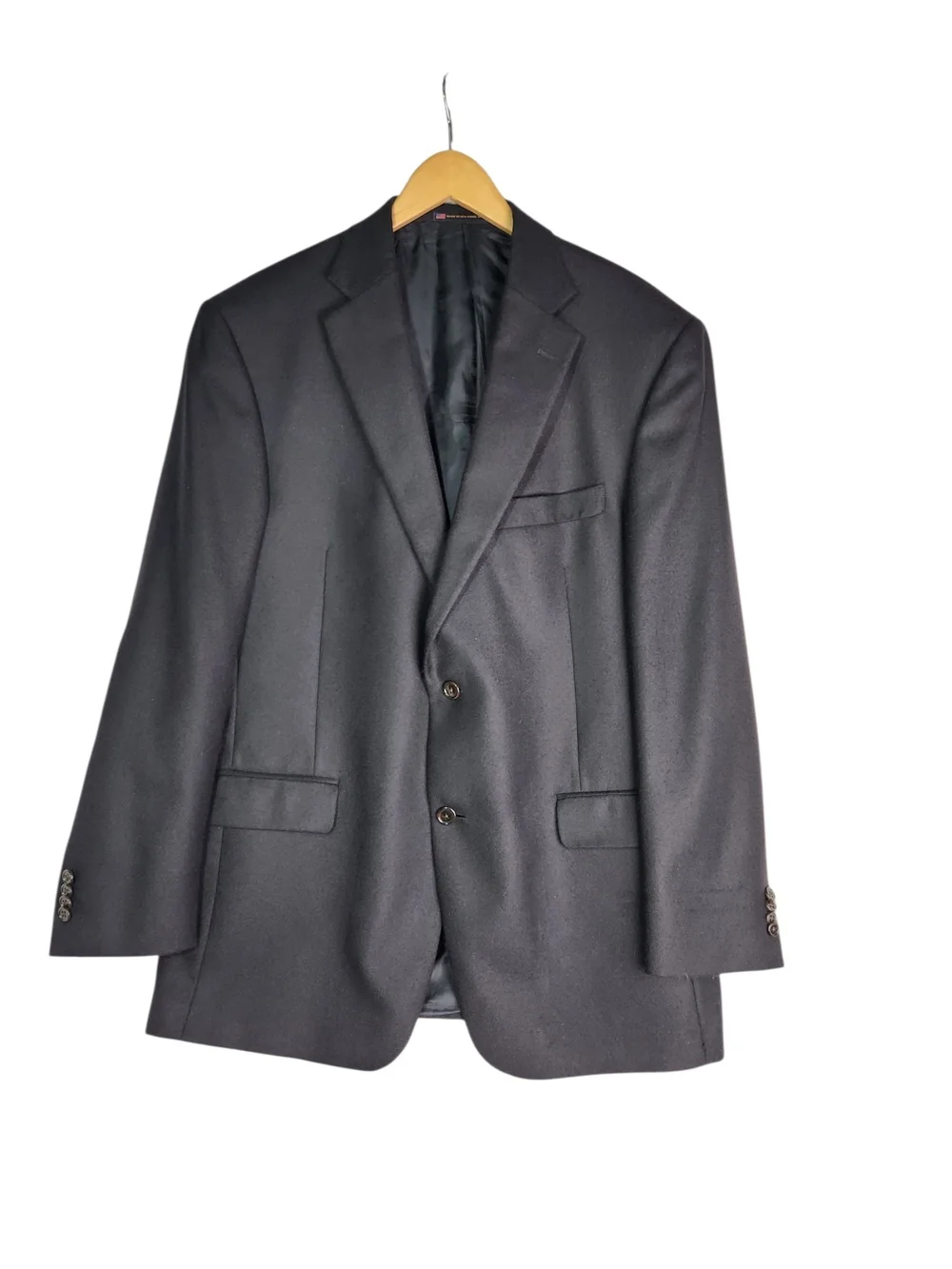 Hart Schaffner Marx Gold Trumpeter 43R 100% Cashmere Blazer Colombo Italy USA